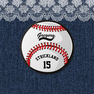 Personalisierter Baseball-Sporttribut Button
