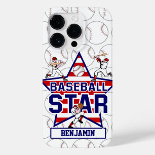 Personalisierter Baseball-Star und Streifen Case-Mate iPhone Hülle