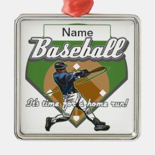 Personalisierter Baseball-Zuhause-Lauf Ornament Aus Metall