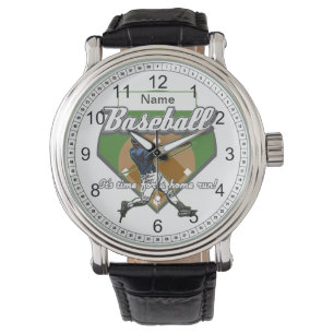 Personalisierter Baseball-Zuhause-Run Armbanduhr