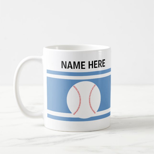 Personalisierter Baseballbecher Kaffeetasse (Links)
