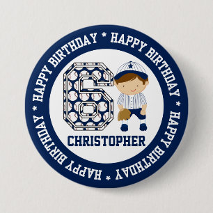 Personalisierter Baseballfänger BW Button