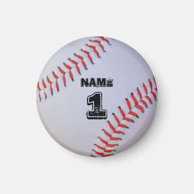Personalisierter Baseballmagnet. Magnet (Vorne)