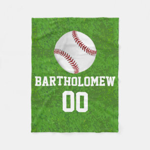 Personalisierter Baseballname/Anzahl Kinder Fleecedecke