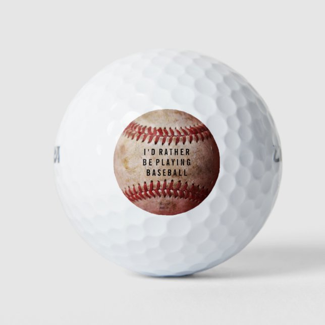 Personalisierter Baseballschuh Golfball (Vorderseite)