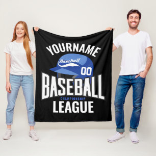 Personalisierter Baseballspieler NAME Team Champ C Fleecedecke