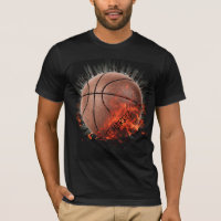 Personalisierter Basketball am Feuer