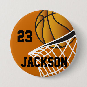 Personalisierter Basketball-Band-Entwurf Button