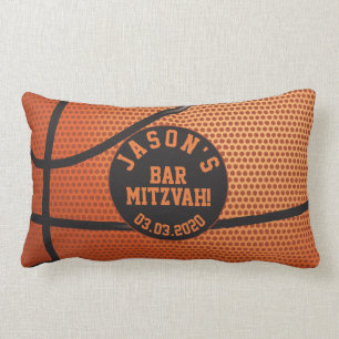 Personalisierter Basketball-Bar Mitzvah Lendenkissen