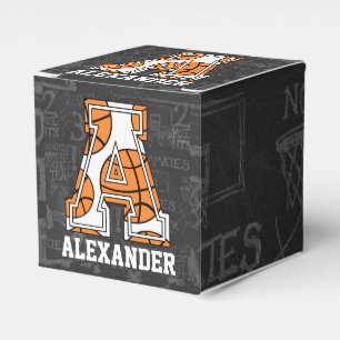Personalisierter Basketball-Basketballbrief A Geschenkschachtel