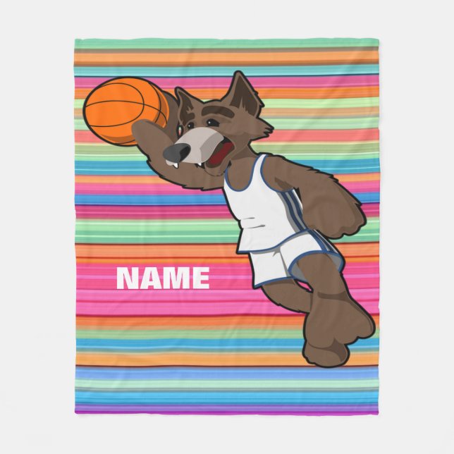 Personalisierter Basketball Fleece Blanket (Vorderseite)