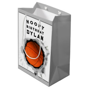 Personalisierter Basketball-Geburtstag Mittlere Geschenktüte