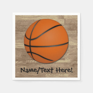 Personalisierter Basketball-Holz-Boden Serviette