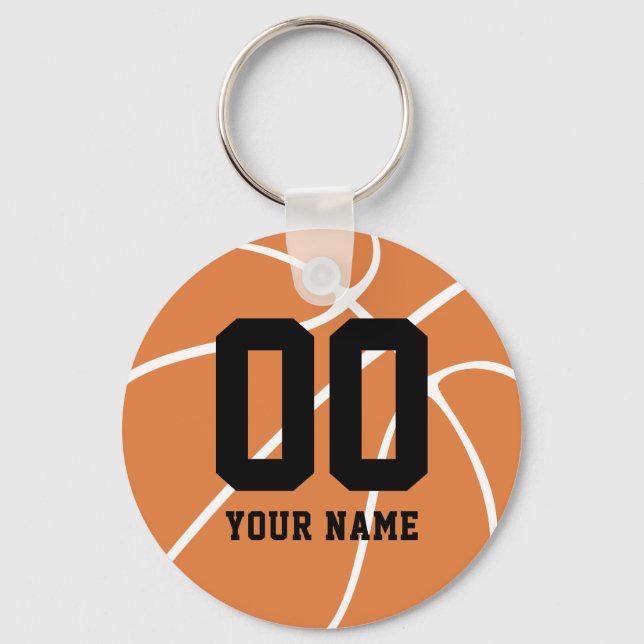 Personalisierter Basketball-Individuelle Name Schlüsselanhänger (Vorderseite)
