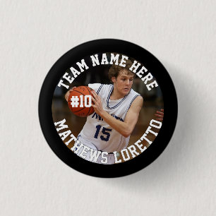 Personalisierter Basketball-Kindersport Button