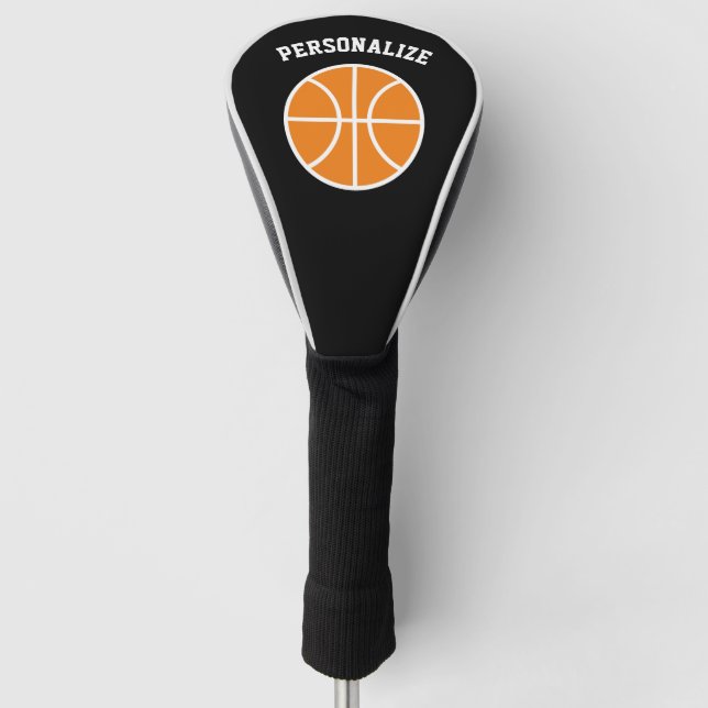 Personalisierter Basketball-Logo-Golfplatz Golf Headcover (Vorderseite)