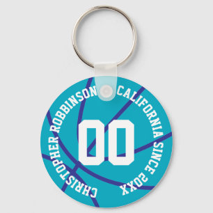 Personalisierter Basketball Modern Schlüsselanhänger