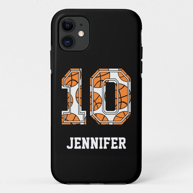 Personalisierter Basketball Nr. 10 Case-Mate iPhone Hülle (Rückseite)