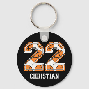 Personalisierter Basketball Nr. 22 Schlüsselanhänger