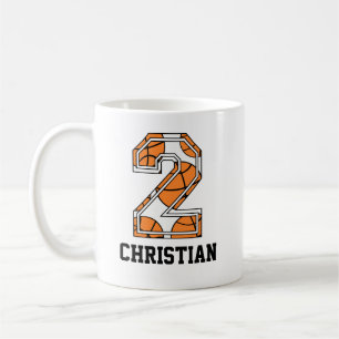 Personalisierter Basketball Nr. 2 Kaffeetasse