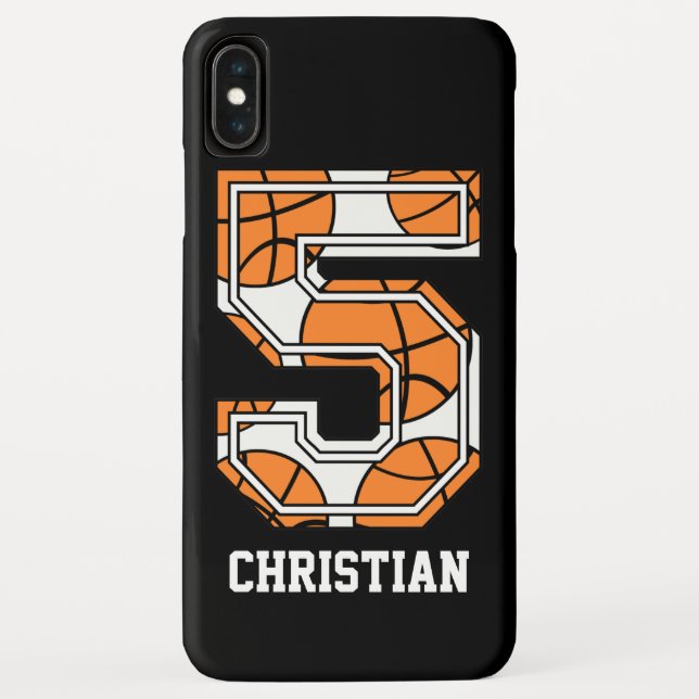 Personalisierter Basketball Nr. 5 Case-Mate iPhone Hülle (Rückseite)