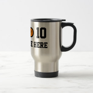 Personalisierter Basketball-Reisebecher mit Nummer Reisebecher