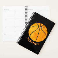 Personalisierter Basketball Schwarzes Orange Kinde