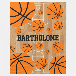 Personalisierter Basketball-Spaß für Jungen  Fleecedecke