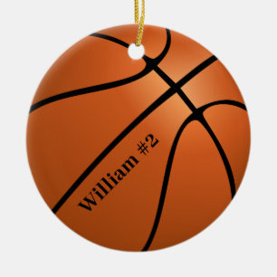 Personalisierter Basketball-Sport Keramik Ornament