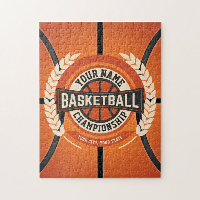 Personalisierter Basketball Team Spieler Custom At Puzzle (Vertikal)