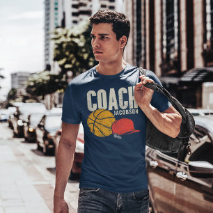 Personalisierter Basketball-Trainer Name hinzufüge T-Shirt