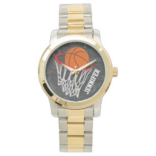 Personalisierter Basketball und Hoop Armbanduhr