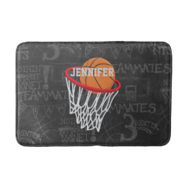 Personalisierter Basketball und Hoop Badematte