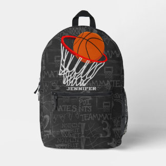 Personalisierter Basketball und Hoop Bedruckter Rucksack