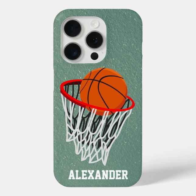 Personalisierter Basketball und Hoop Case-Mate iPhone Hülle (Rückseite)