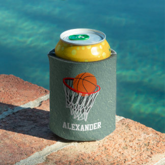 Personalisierter Basketball und Hoop Dosenkühler