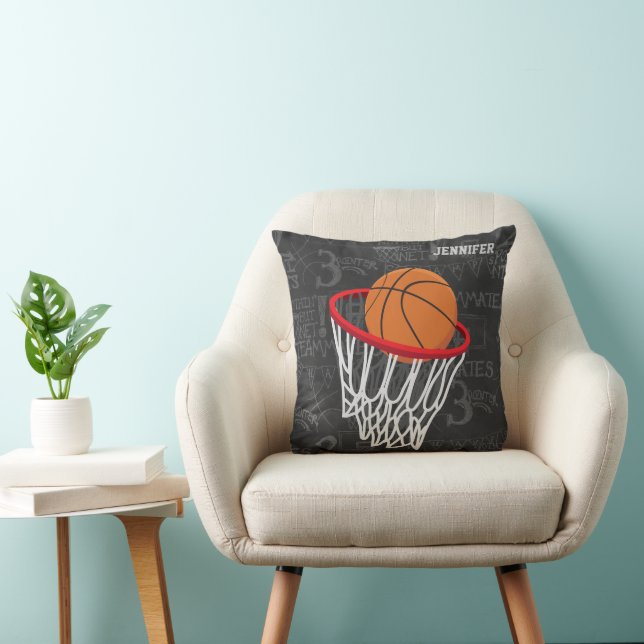 Personalisierter Basketball und Hoop Kissen (Stuhl )