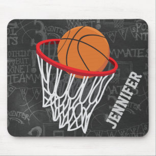 Personalisierter Basketball und Hoop Mousepad