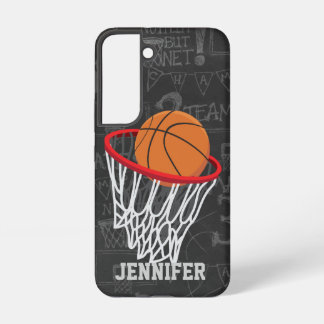 Personalisierter Basketball und Hoop Samsung Galaxy Hülle