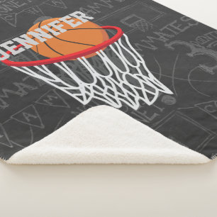 Personalisierter Basketball und Hoop Sherpadecke