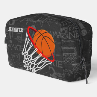 Personalisierter Basketball und Hoop Waschbeutel