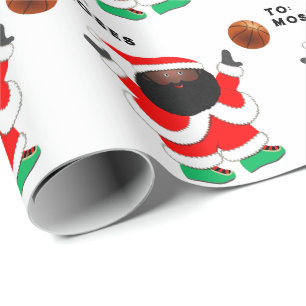 personalisierter Basketball Weihnachten Geschenkpapier