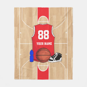 Personalisierter Basketballspieler auf Fleecedecke