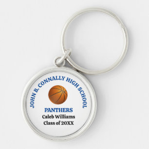 Personalisierter Basketballspieler der Blue High S Schlüsselanhänger