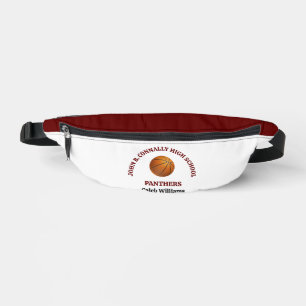 Personalisierter Basketballspieler der Maroon High Bauchtasche