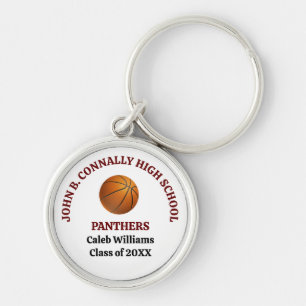 Personalisierter Basketballspieler der Maroon High Schlüsselanhänger