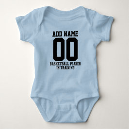 Personalisierter Basketballspieler in der Ausbildu Baby Strampler