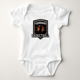Personalisierter Basketballspieler NAME Slam Dunk  Baby Strampler