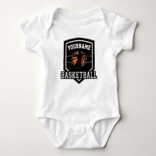 Personalisierter Basketballspieler NAME Slam Dunk Baby Strampler