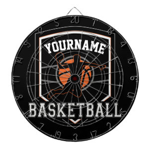 Personalisierter Basketballspieler NAME Slam Dunk  Dartscheibe